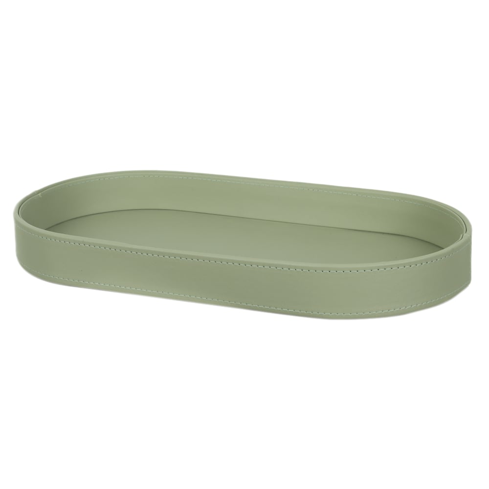 BANDEJA DECOR REVEST PU OVAL M (VERDE) 40,5X20,5X5cm