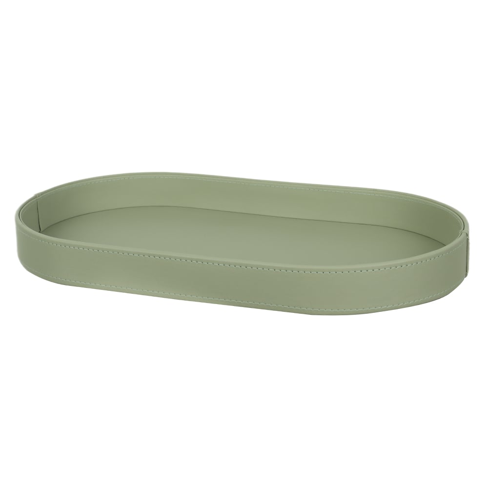 BANDEJA DECOR REVEST PU OVAL G (VERDE) 45X25X5cm