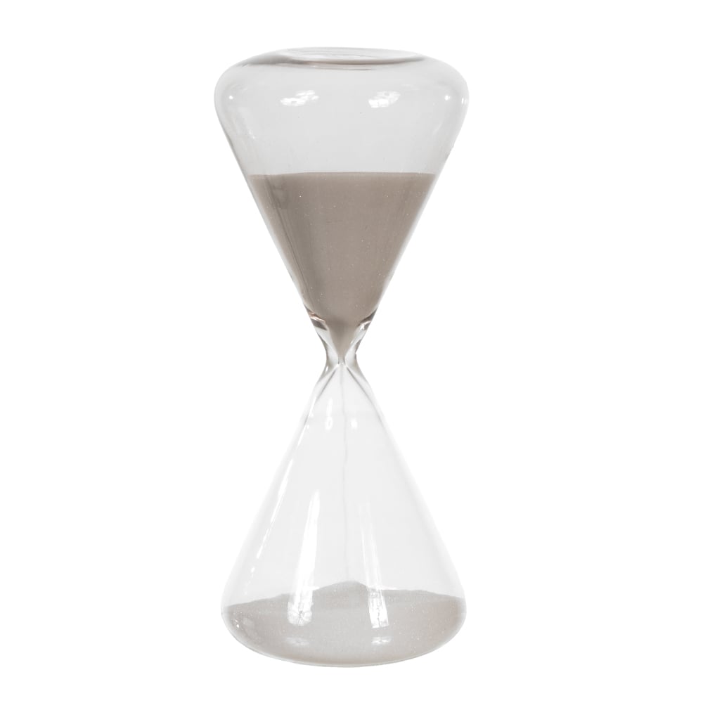 AMPULHETA DECORATIVA VIDRO 30 MIN. DUO G (TRANSPARENTE FENDI) 20cm 8d