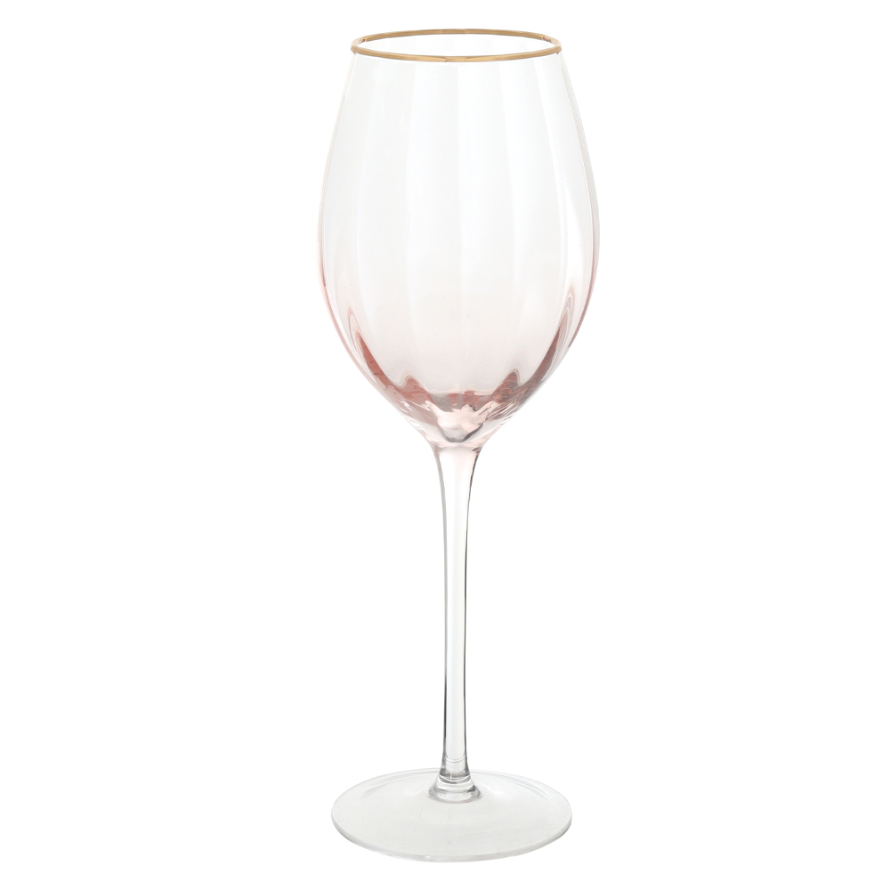 CJ TACA VINHO 410ml 23,5X8,3cm C/4 PCS LUMIS (ROSE)