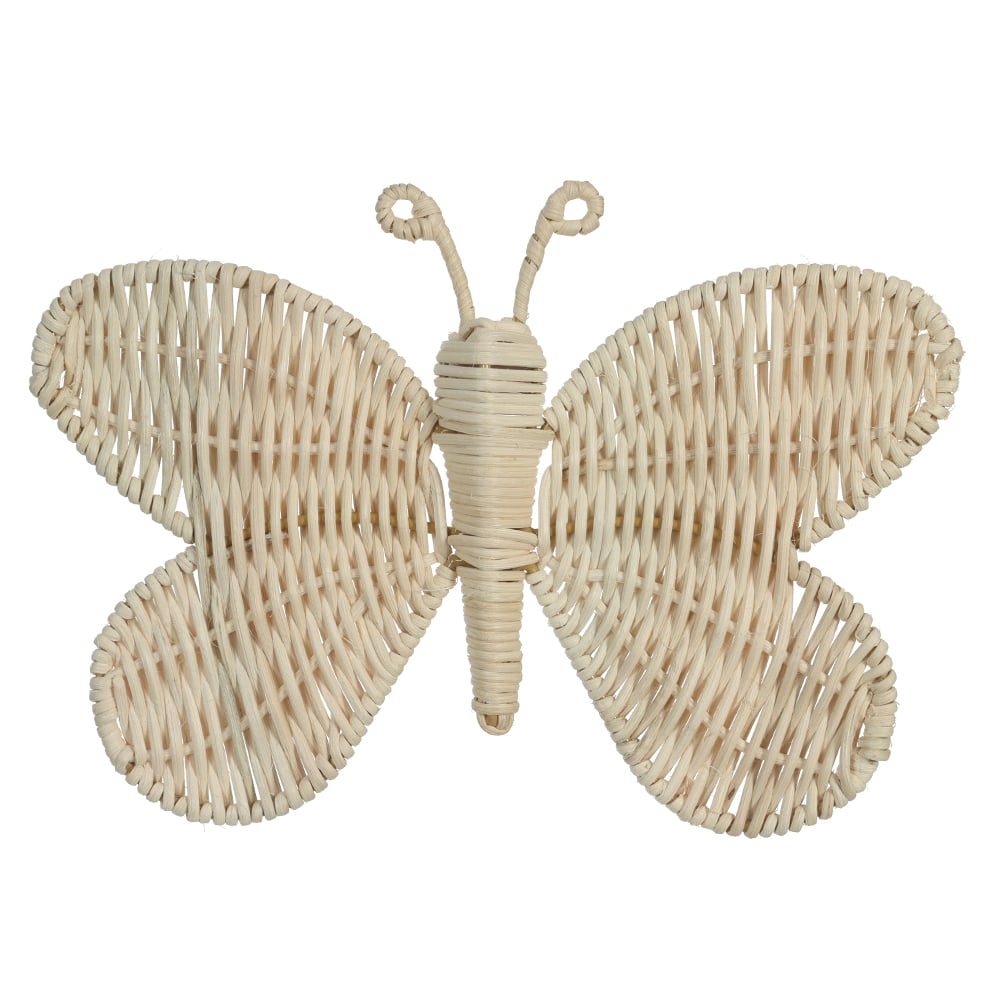 ESCULTURA DE PAREDE RATTAN BORBOLETA (NATURAL) 2,3X25,5X18,5cm