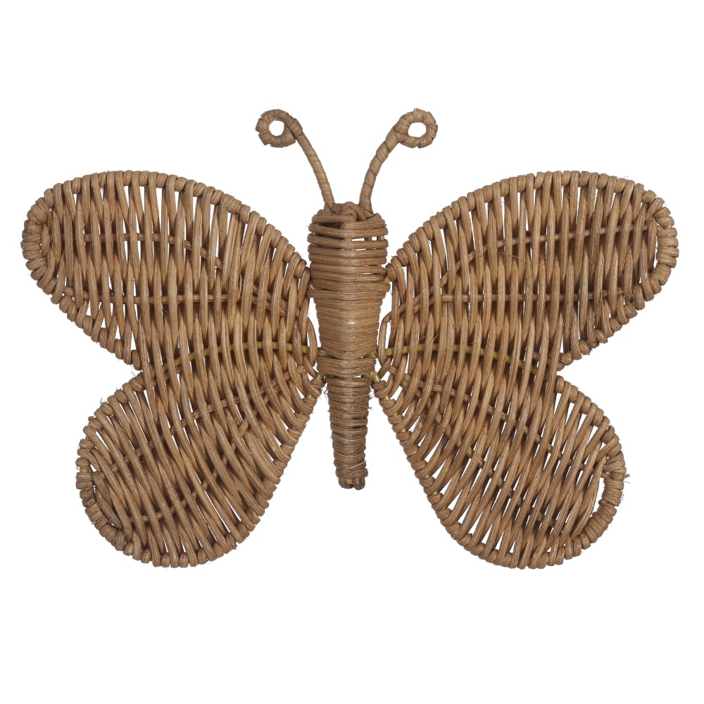 ESCULTURA DE PAREDE RATTAN BORBOLETA (BEGE) 2,3X25,5X18,5cm