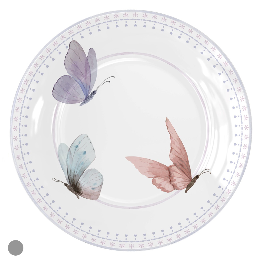 PRATO RASO MELAMINA 27,7d (OFFWHITE BORBOLETAS)