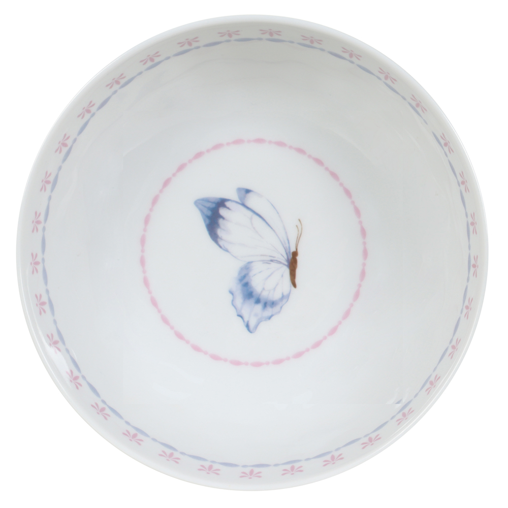 BOWL MELAMINA 650ml 5,7X17,8cm (OFFWHITE BORBOLETAS)