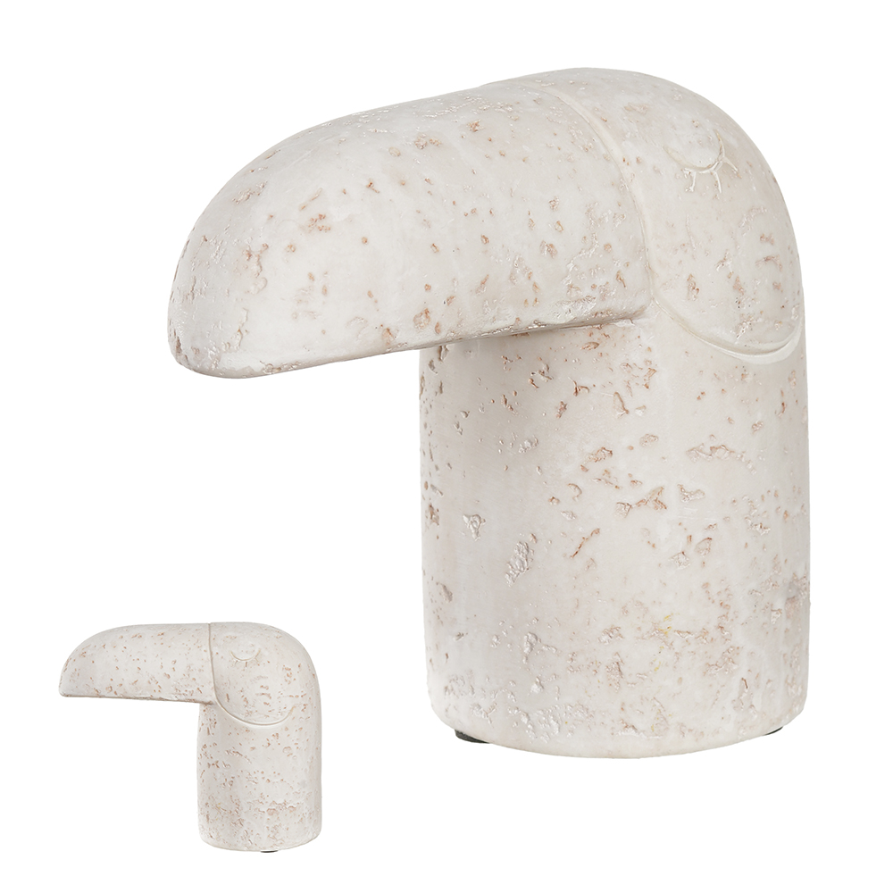 ESCULTURA DECORATIVA POLIRESINA TUCANO (OFF WHITE) 9,5X11,5X5,5cm