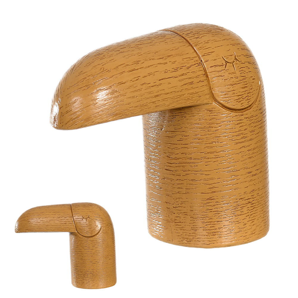 ESCULTURA DECORATIVA POLIRESINA TUCANO (MADEIRA) 9,5X11,5X5,5cm