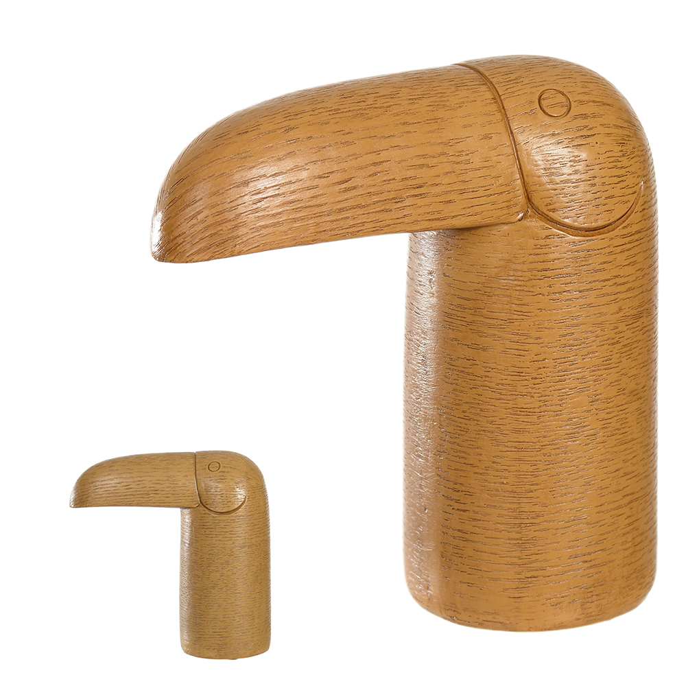 ESCULTURA DECORATIVA POLIRESINA TUCANO (MADEIRA) 14X13X6cm