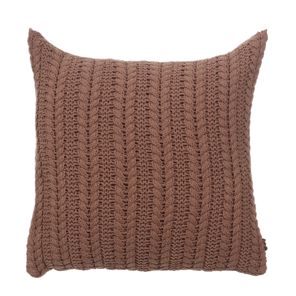 ALMOFADA ALGODAO LINHAS (MARROM) 50X50cm