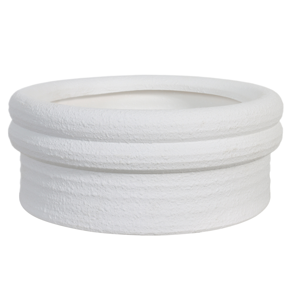 CENTRO DE MESA CERAMICA (OFF WHITE) 12,5cm 30,5d