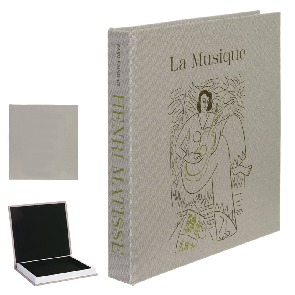 CAIXA LIVRO MDF LA MUSIQUE (MARROM) 25X23X3cm