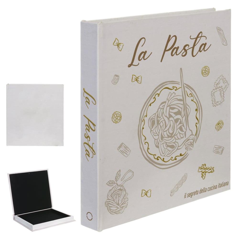 CAIXA LIVRO MDF LA PASTA (OFF WHITE) 25X23X3cm