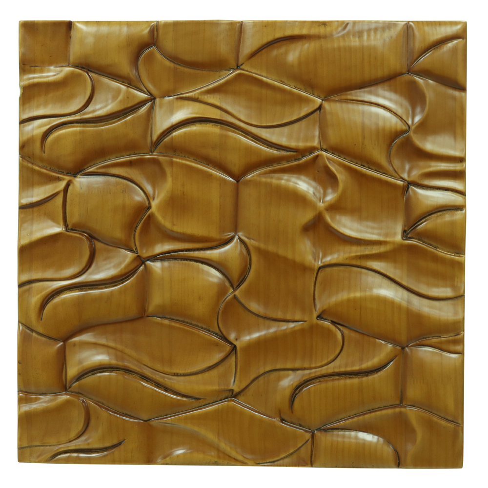 ESCULTURA DE PAREDE MADEIRA ESCULPIDA EM MADEIRA (BEGE) 58,5X58,5X5cm