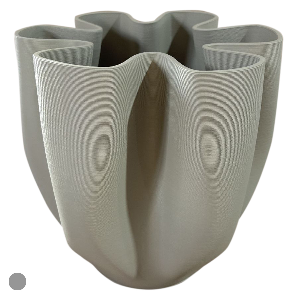 VASO DECORATIVO CERAMICA 3D (BEGE) 26cm 27d