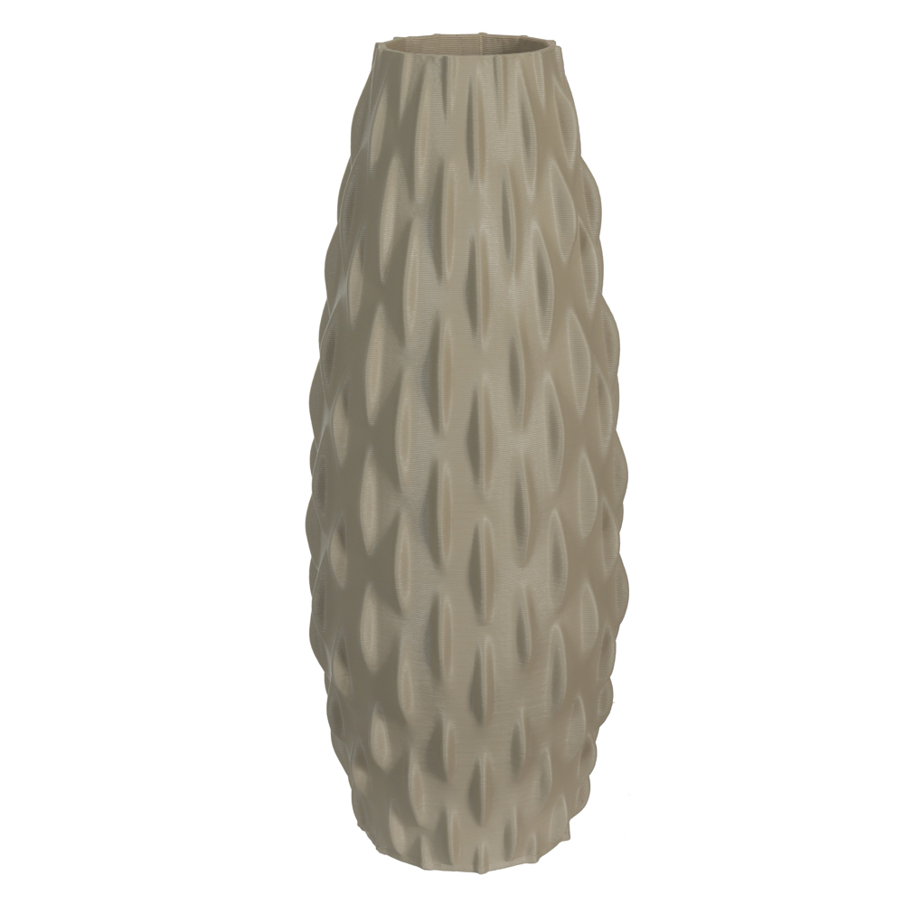 VASO DECORATIVO CERAMICA 3D (BEGE) 41cm 17d