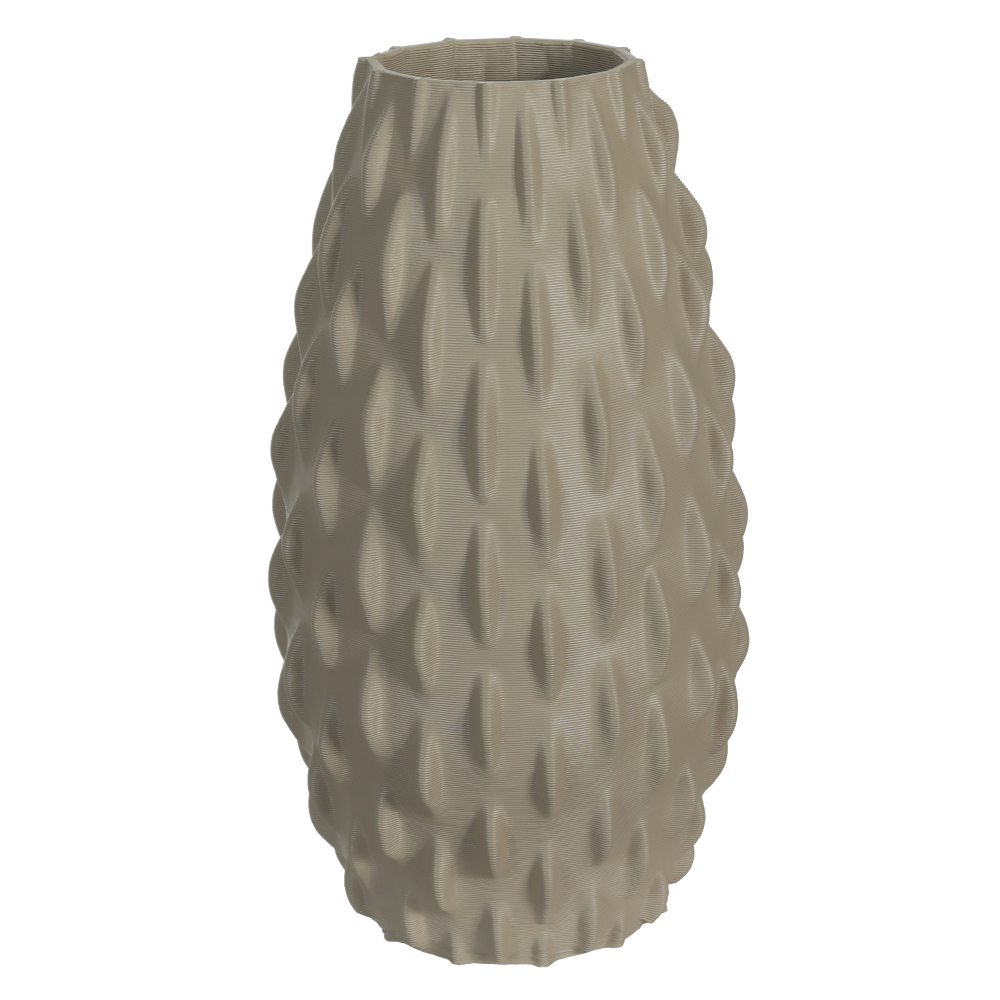 VASO DECORATIVO CERAMICA 3D (BEGE) 30cm 17d