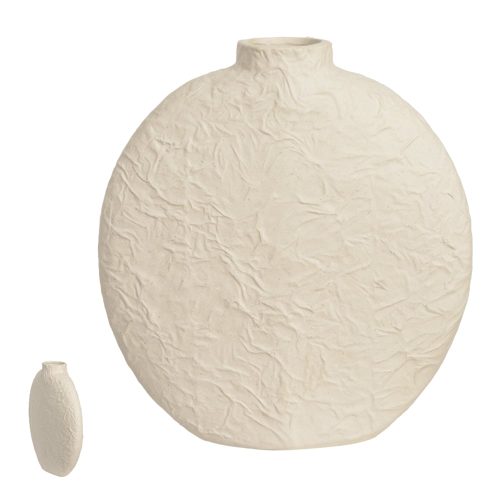 VASO DECORATIVO CERAMICA TEXTURA (BEGE) 29X27X8cm