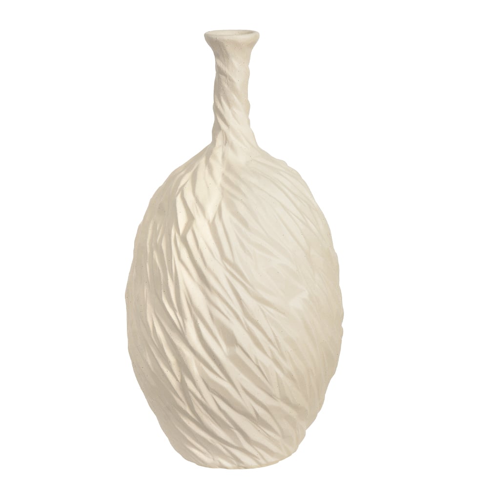 VASO DECORATIVO CERAMICA TEXTURA (BEGE) 40cm 21d