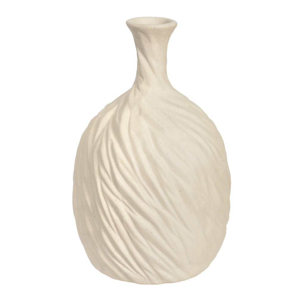 VASO DECORATIVO CERAMICA TEXTURA (BEGE) 25cm 16d