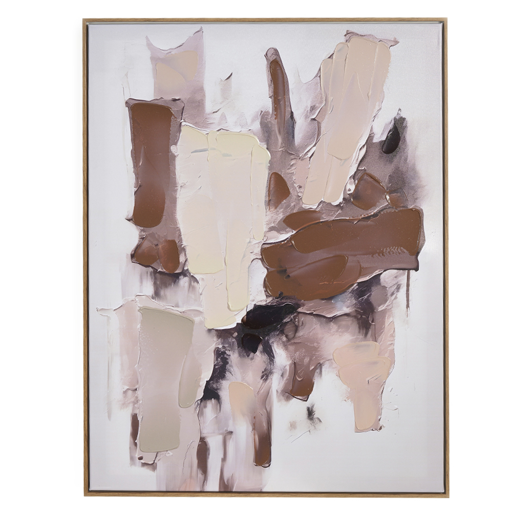 QUADRO DECOR CANVAS COM PINTURA A MAO (COLORIDO) 1mX75X3,5cm