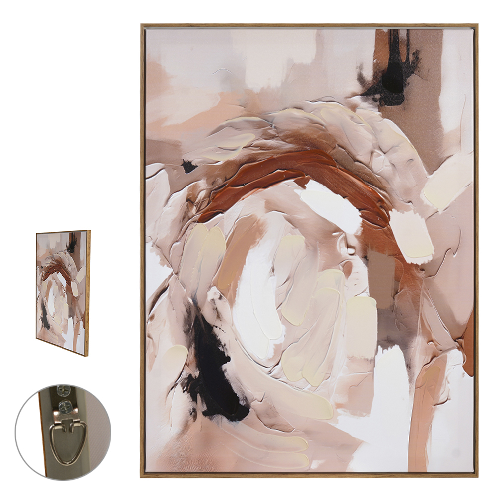 QUADRO DECOR CANVAS COM PINTURA A MAO (COLORIDO) 1mX75X3,5cm