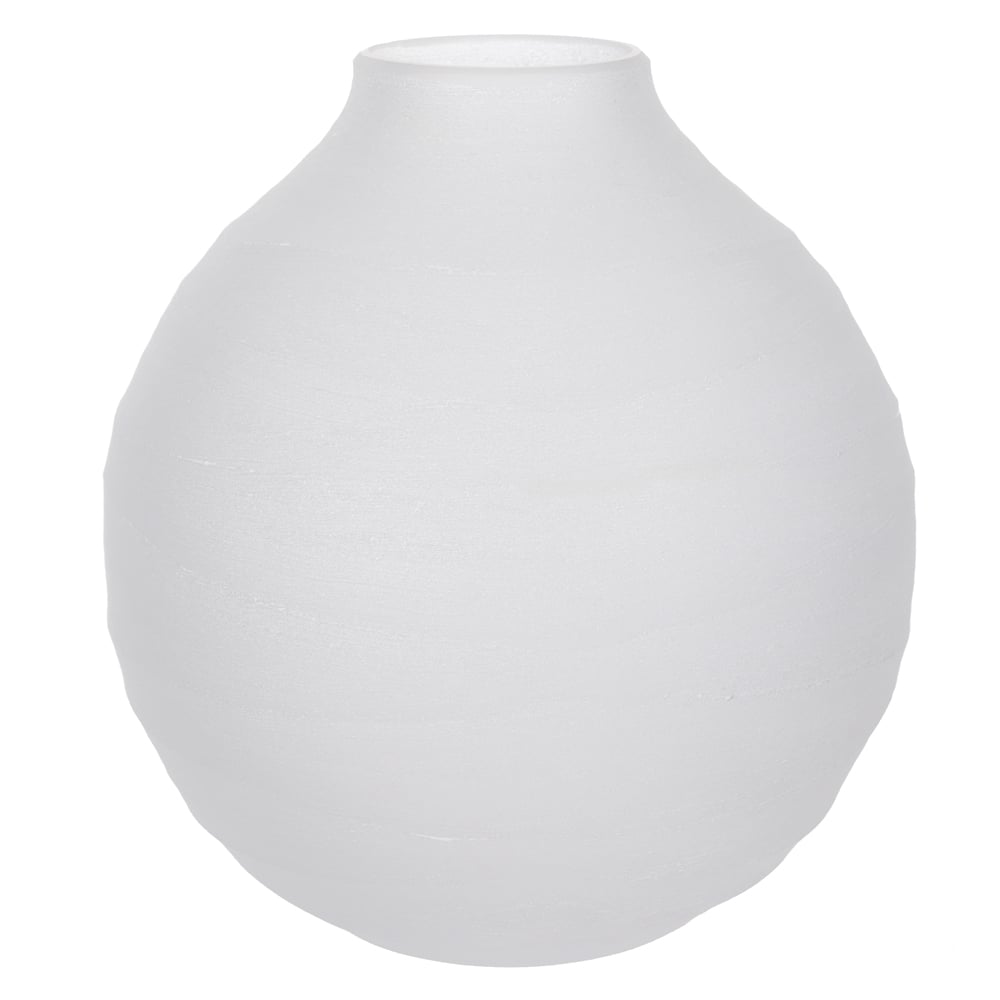VASO DECORATIVO VIDRO (TRANSPARENTE FOSCO) 21cm 19,5d