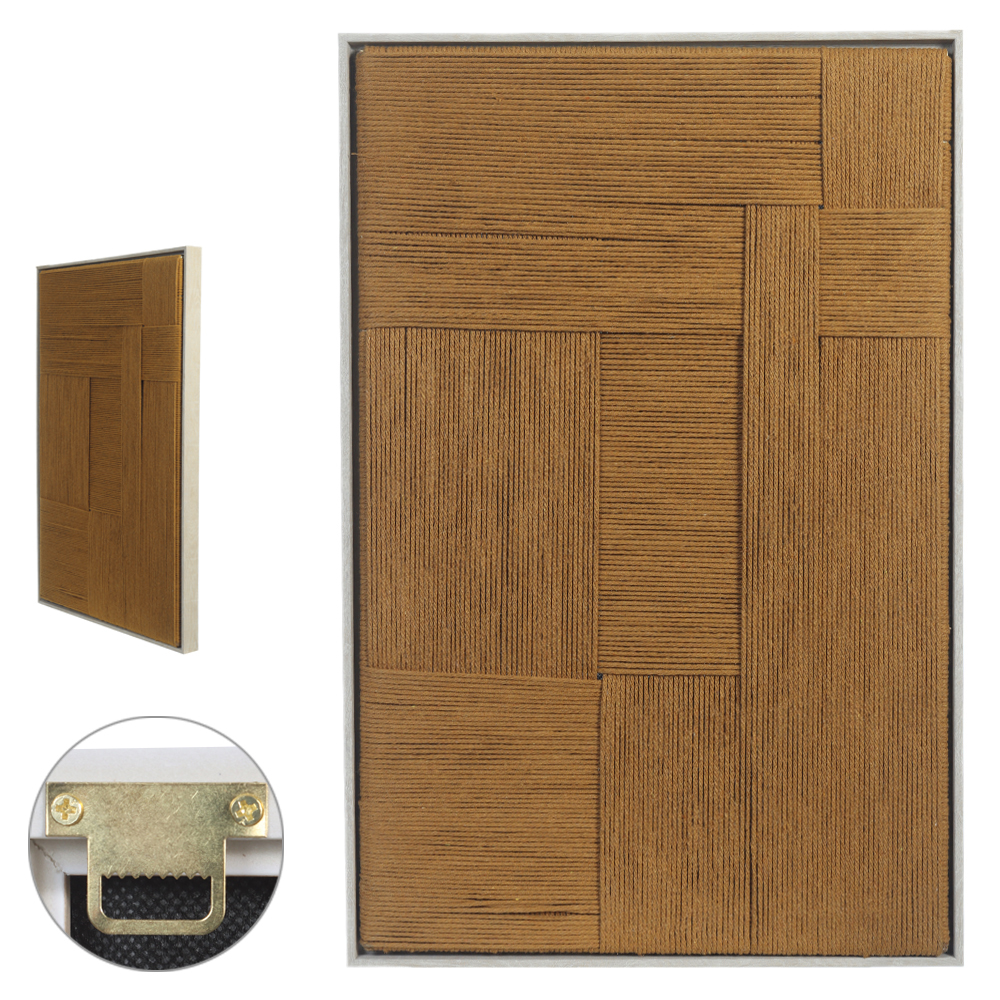 QUADRO DECORATIVO LINHAS (TERRACOTA) 60X40X2,9cm