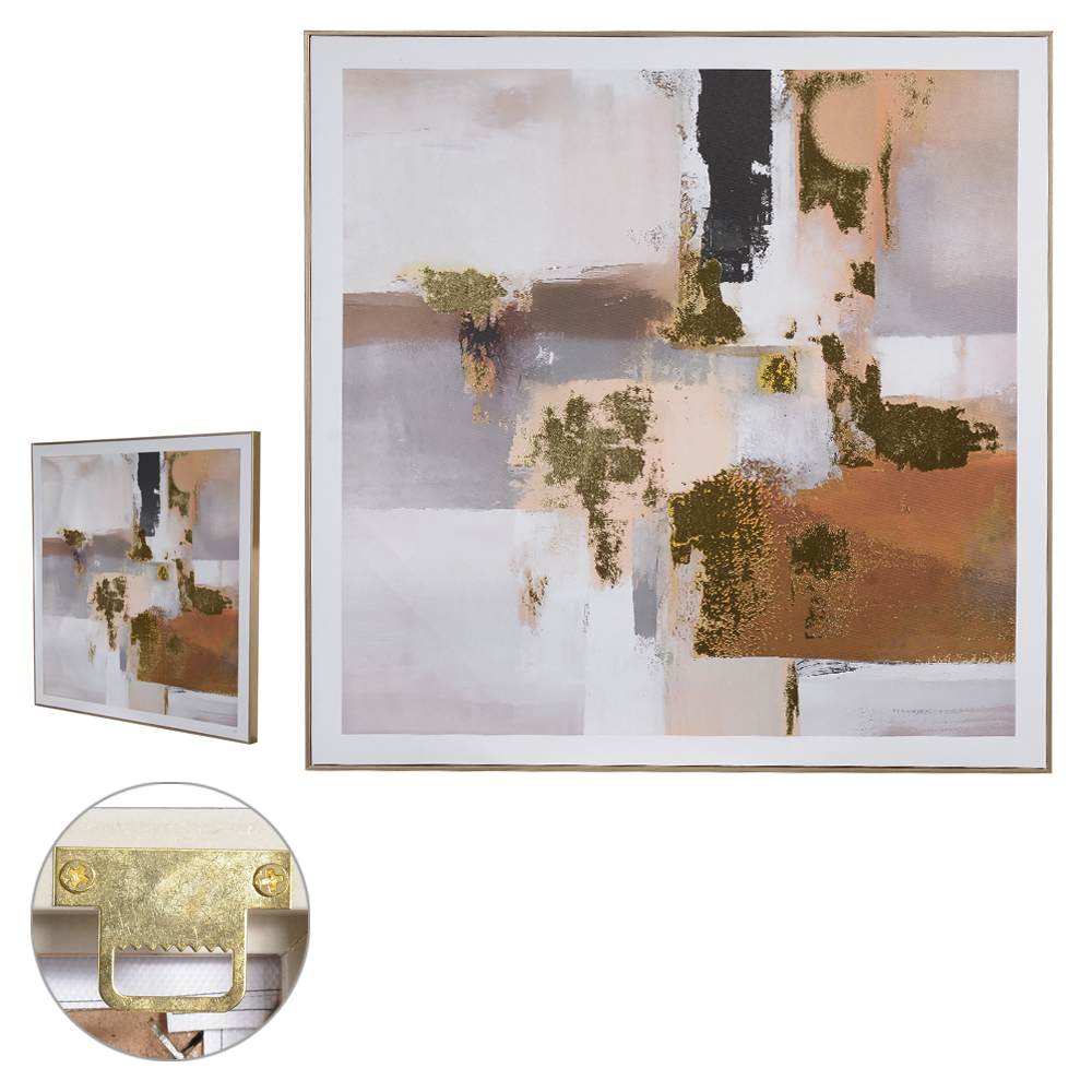 QUADRO DECORATIVO ABSTRATO (COLORIDO) 80X80X3,5cm