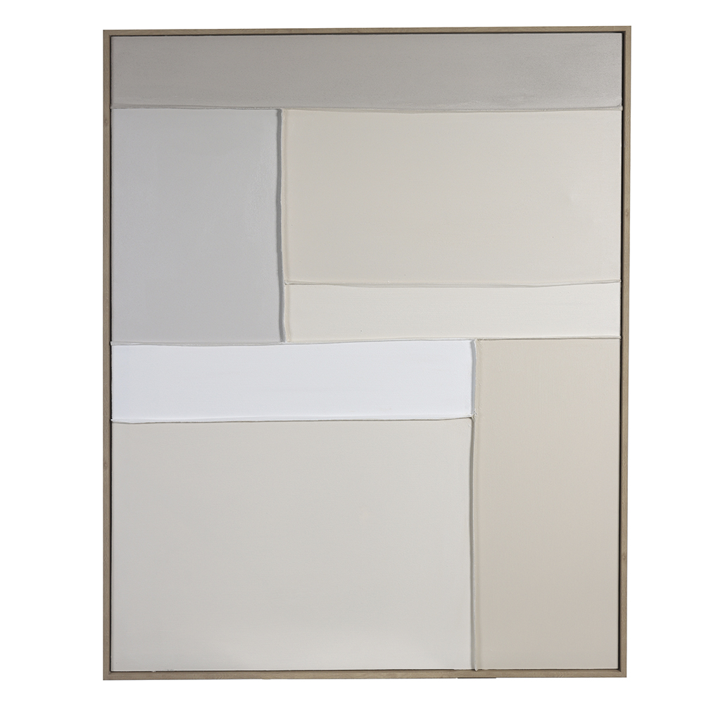 QUADRO DECORATIVO CANVAS SQUARES (BEGE) 1mX80X3,8cm