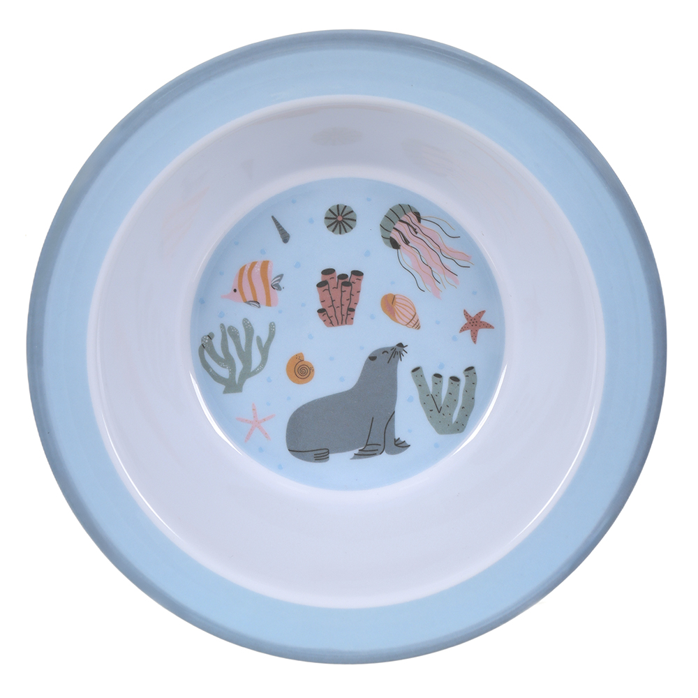 BOWL MELAMINA 350ml 4X16,6cm INFANTIL (AZUL MAR)