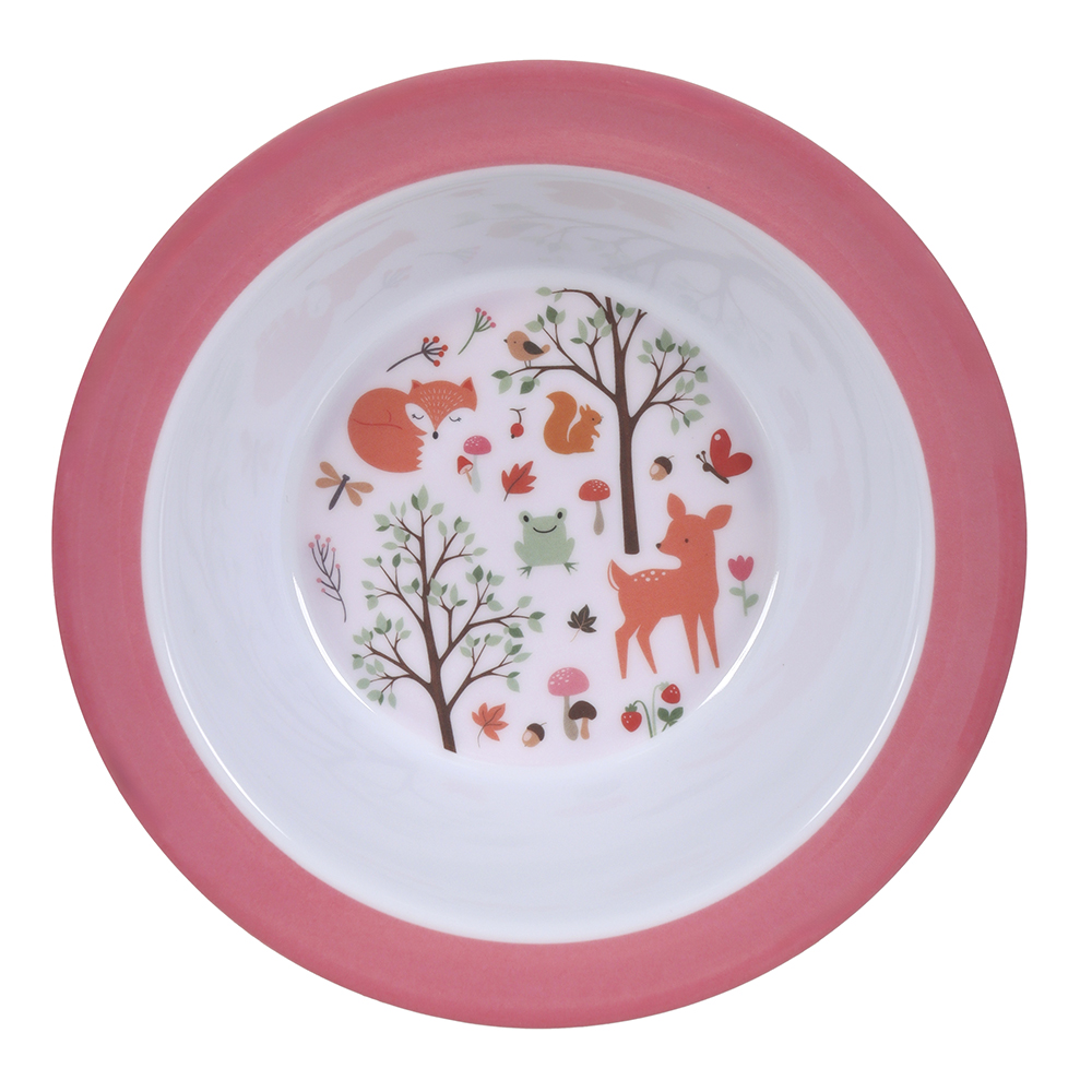 BOWL MELAMINA 350ml 4X16,6cm INFANTIL (PESSEGO BOSQUE)
