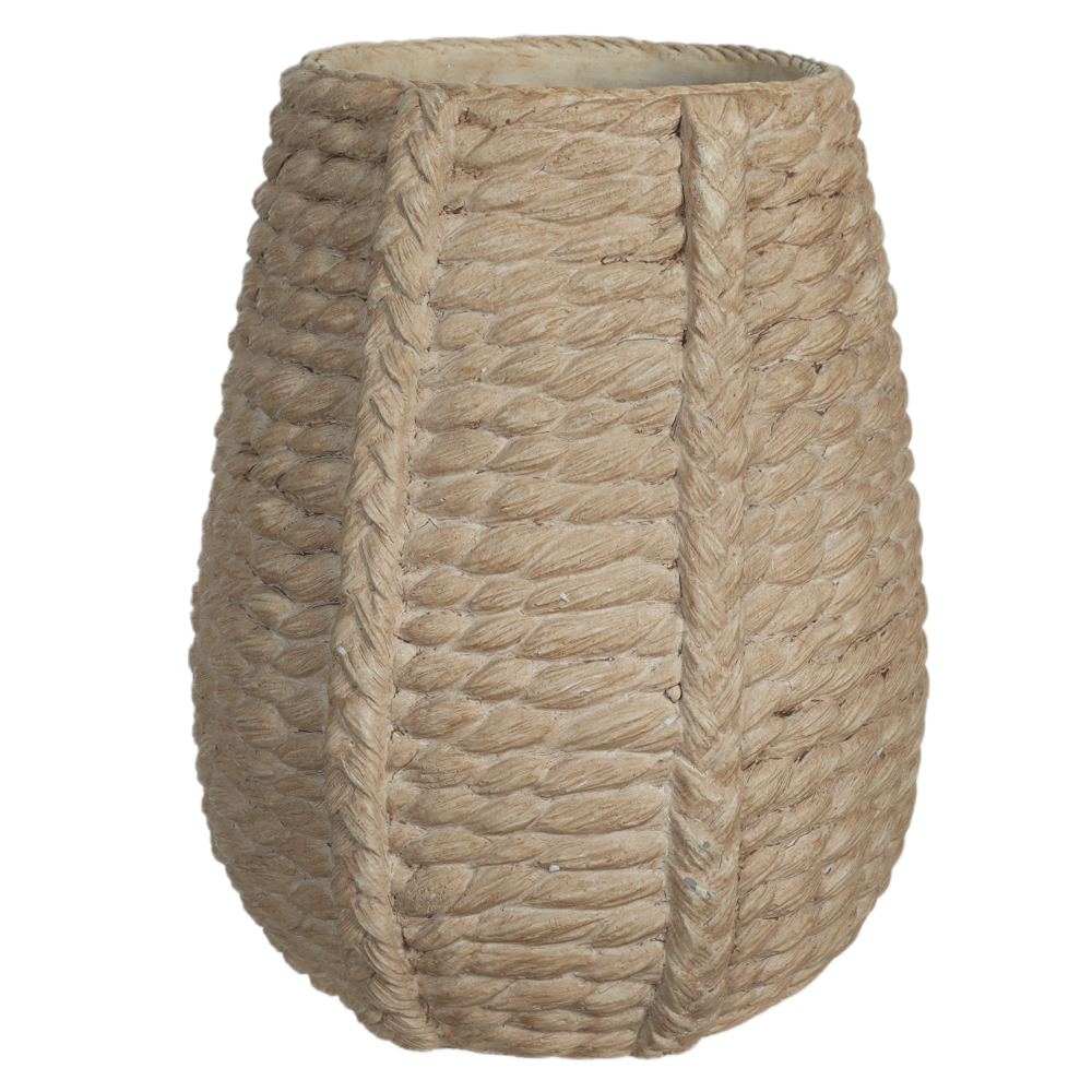 VASO DECORATIVO CIMENTO TRAMADO (BEGE) 29,5cm 23d
