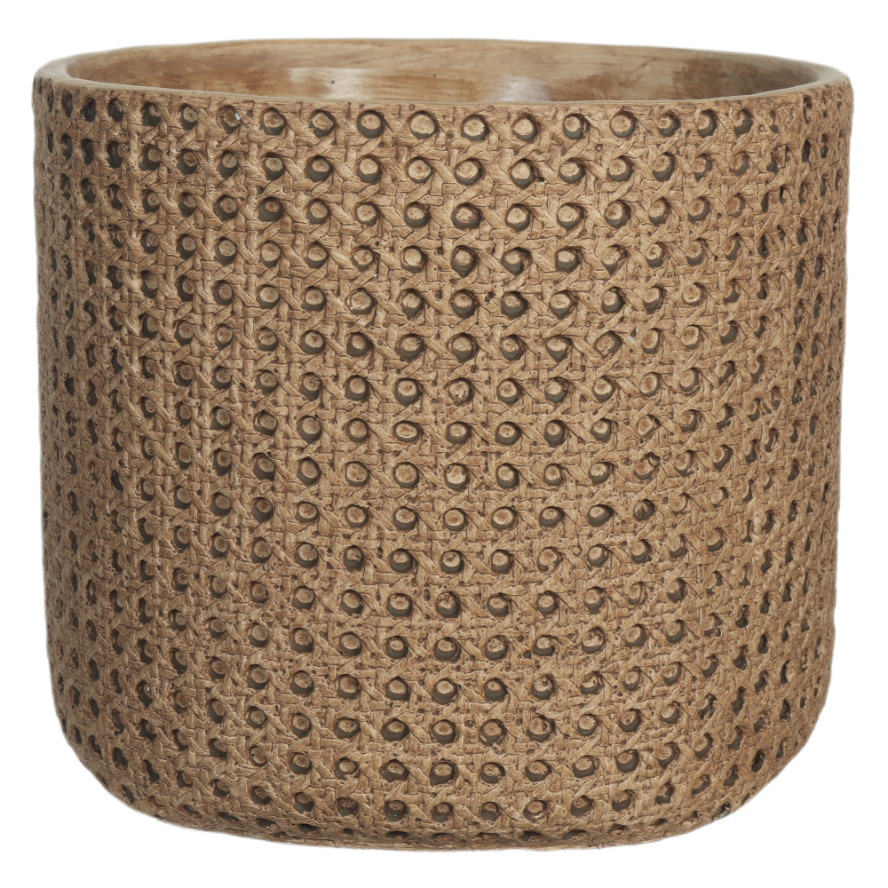 CACHEPOT DECORATVIO CIMENTO (BEGE) 23,5cm 26d