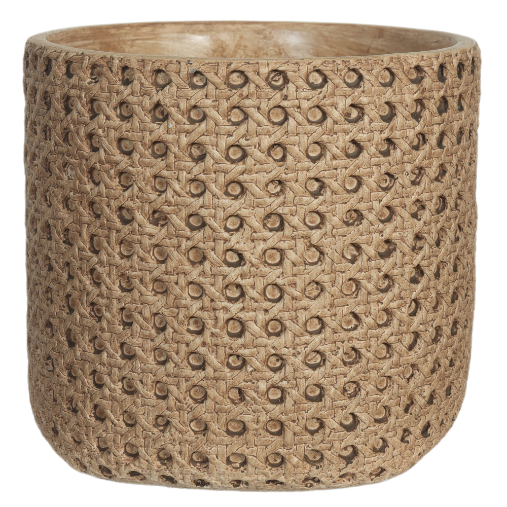 CACHEPOT DECORATVIO CIMENTO (BEGE) 16,5cm 18d
