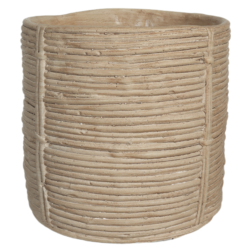 CACHEPOT DECORATVIO CIMENTO (BEGE) 21,5cm 22d