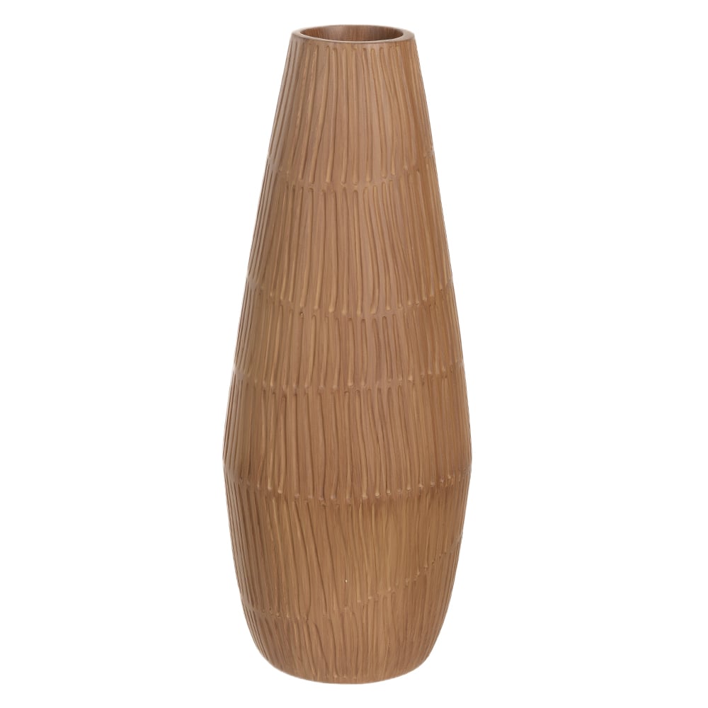 VASO DECORATIVO POLIRESINA TEXTURIZADO (MARROM) 39cm 15,5d