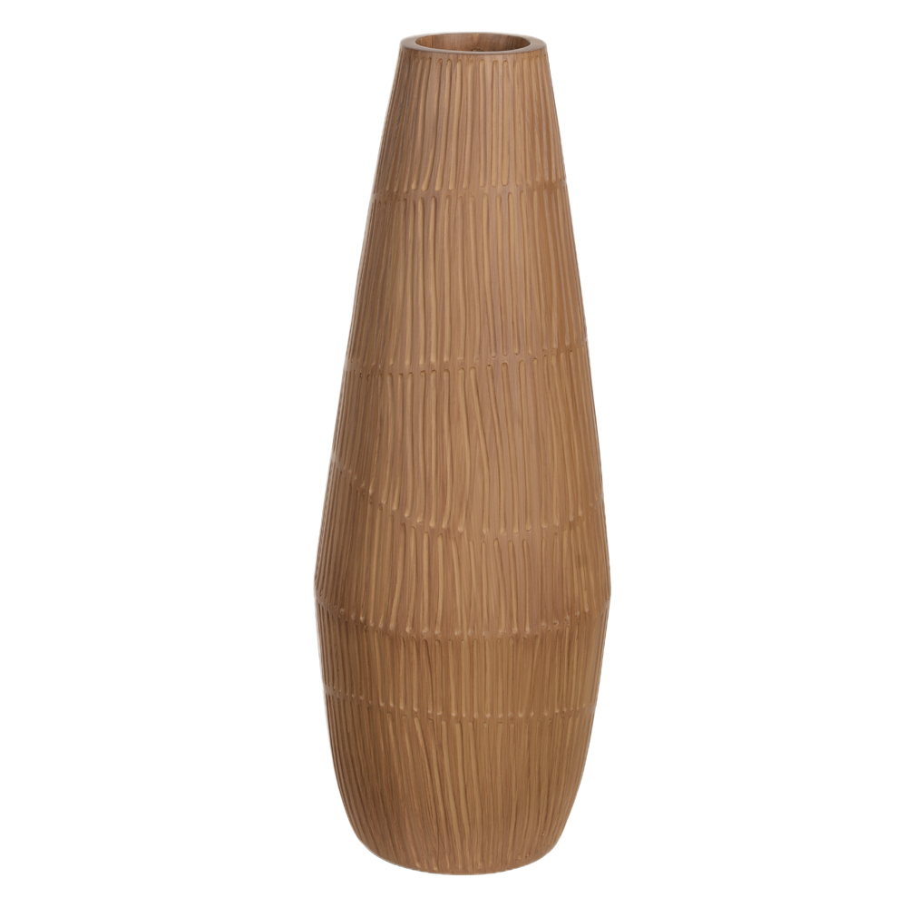 VASO DECORATIVO POLIRESINA TEXTURIZADO (MARROM) 47cm 17d