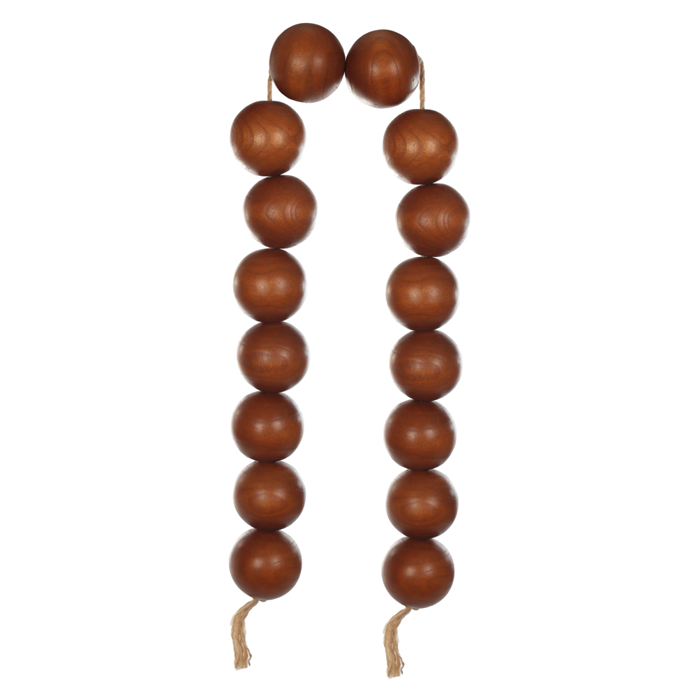 COLAR DECORATIVO MADEIRA BALLS (MARROM) 8cmX1,3mX8cm