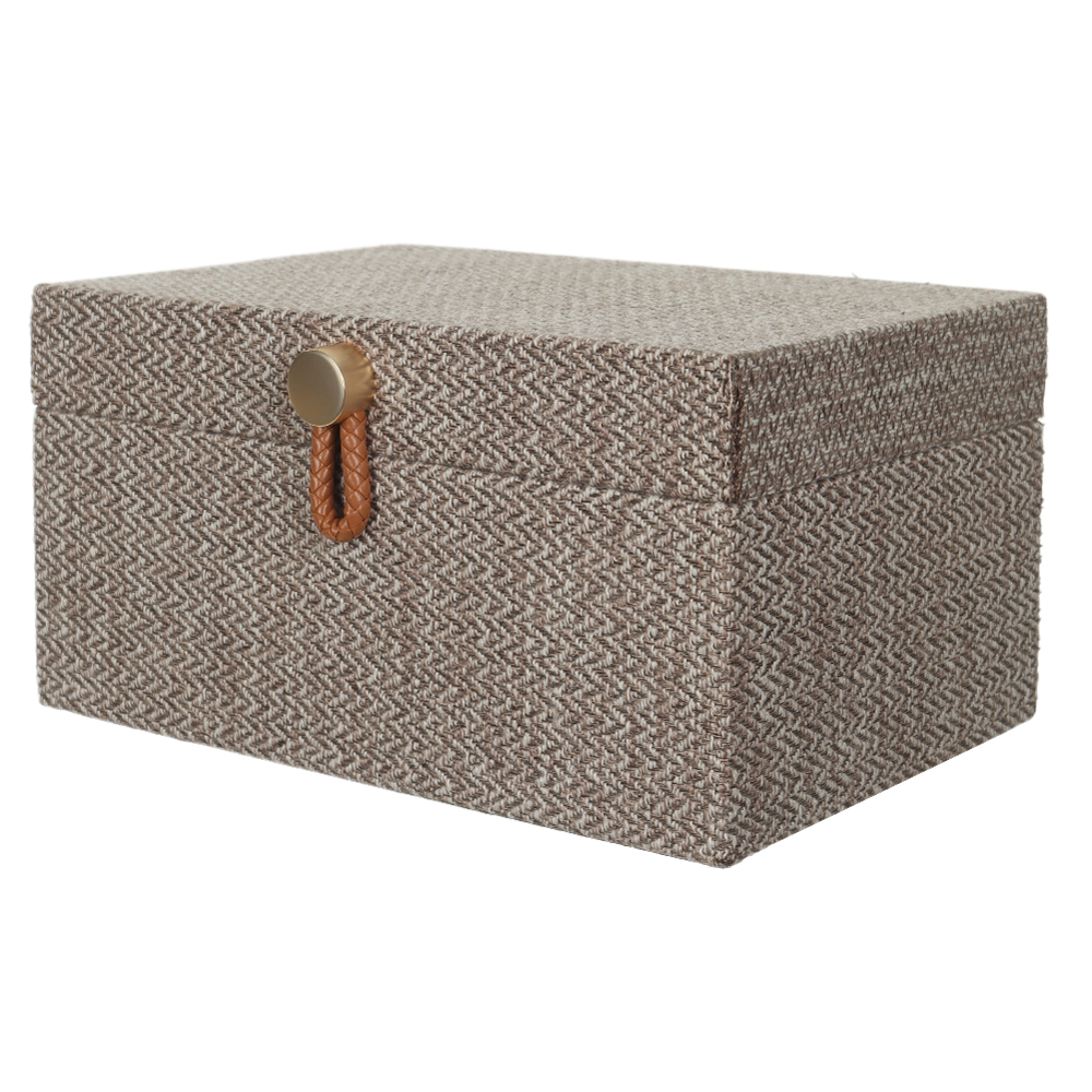 CAIXA DECORATIVA MDF REVESTIMENTO PU (FENDI) 14X28X19cm