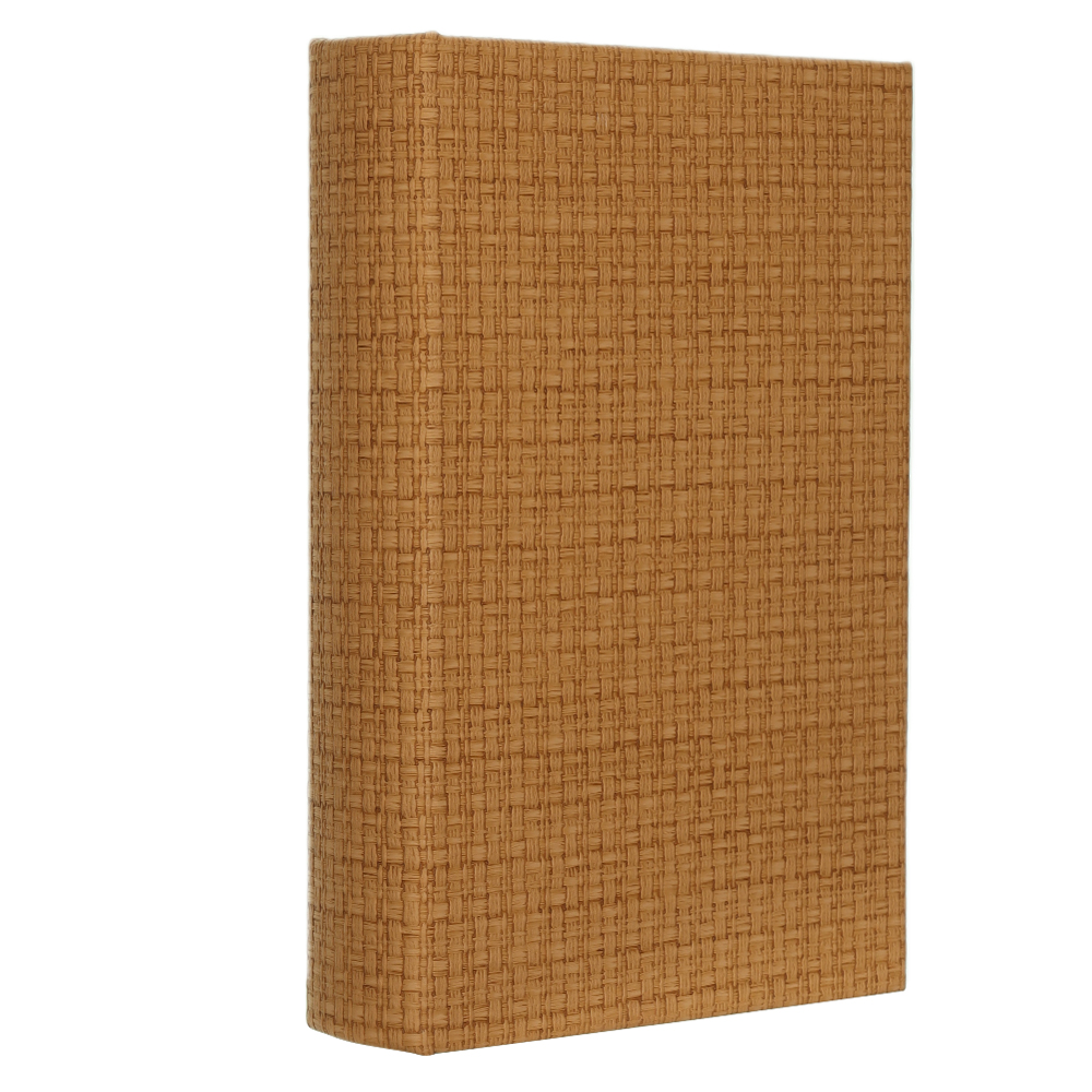 CAIXA LIVRO MDF REVESTIMENTO PU (MARROM) 4,5X24X16cm
