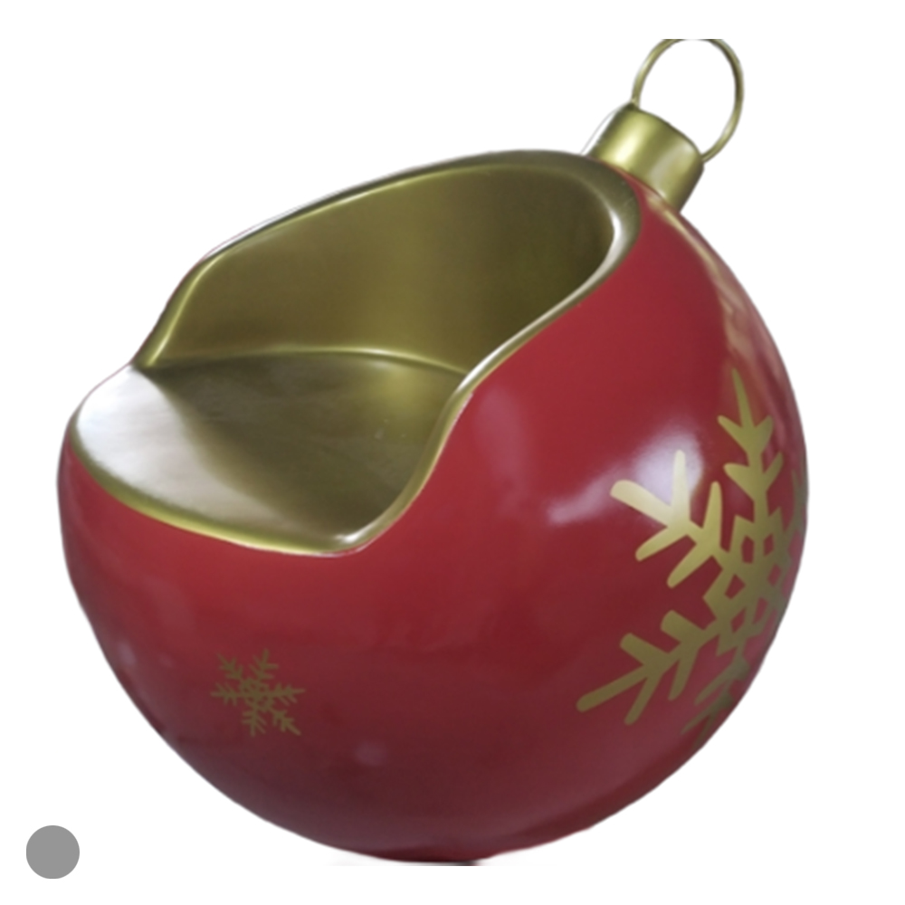BOLA NATALINA POLTRONA OUTDOOR (VERMELHO DOURADO) 85X80cm
