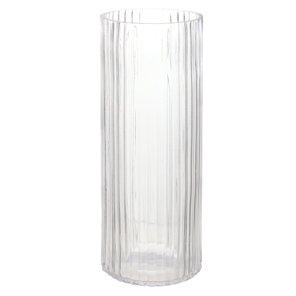 VASO VIDRO TEXTURIZADO (TRANSPARENTE) 29,5cm
