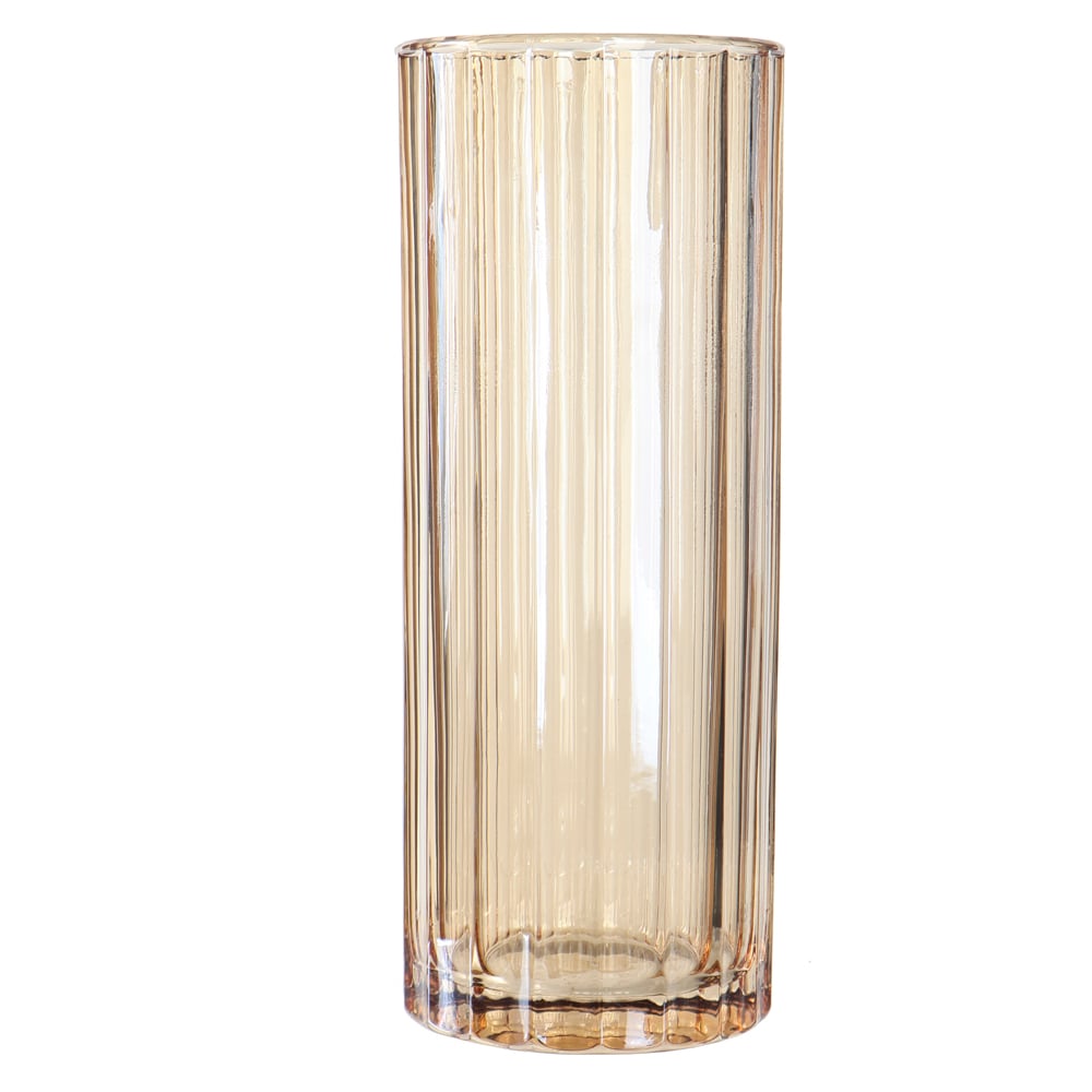 VASO VIDRO TEXTURIZADO (AMBAR LUSTER) 25cm
