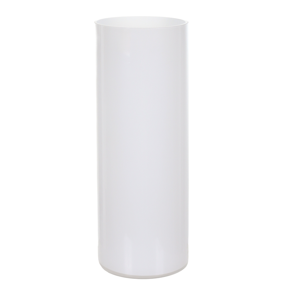 VASO VIDRO CILINDRO (BRANCO) 40cm