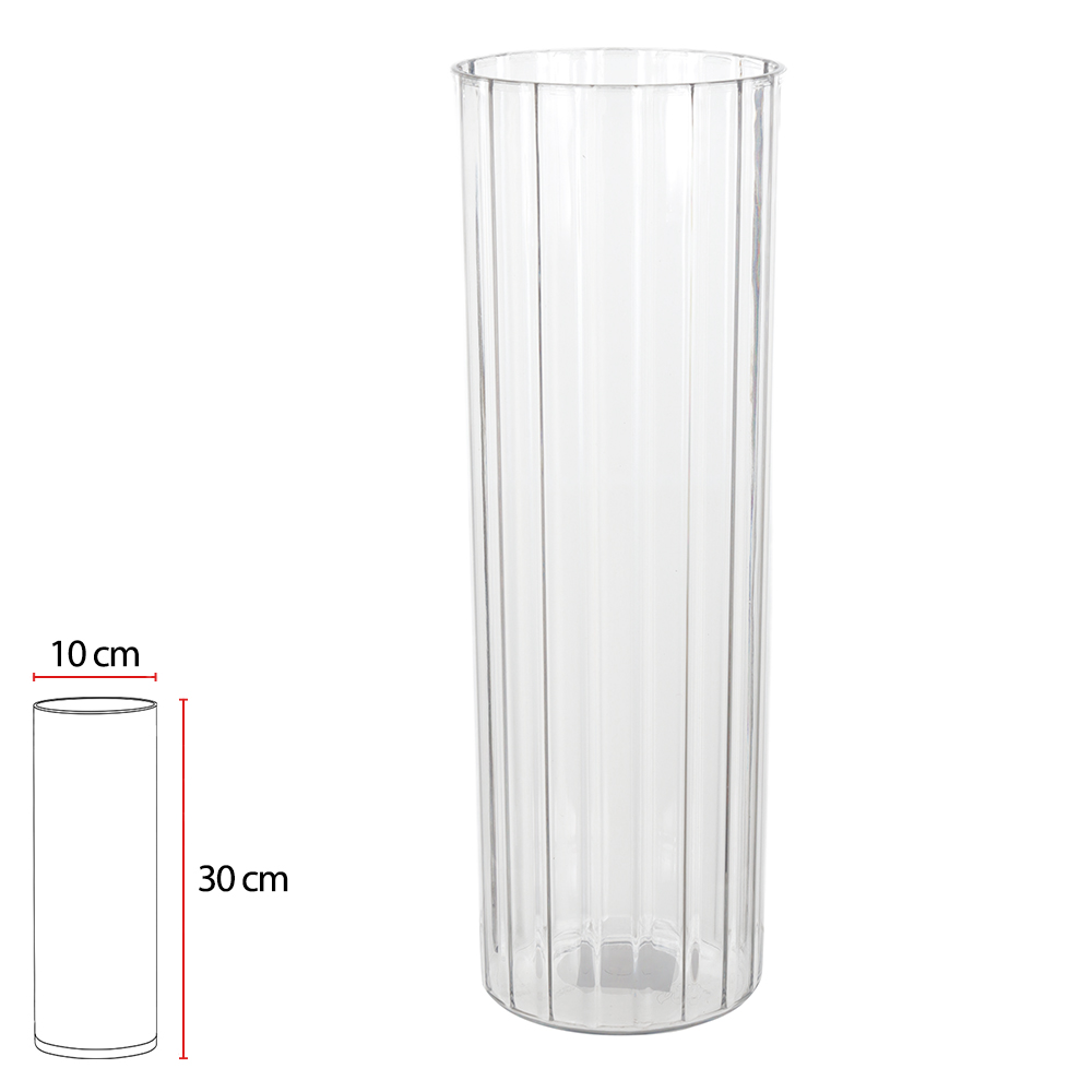 VASO ACRILICO CILINDRO (TRANSPARENTE) 29,5cm