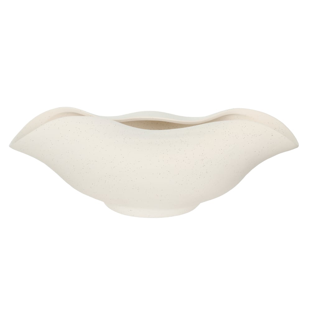 CENTRO DE MESA CERAMICA ORGANICO (OFF WHITE) 14X37,9X18,5cm