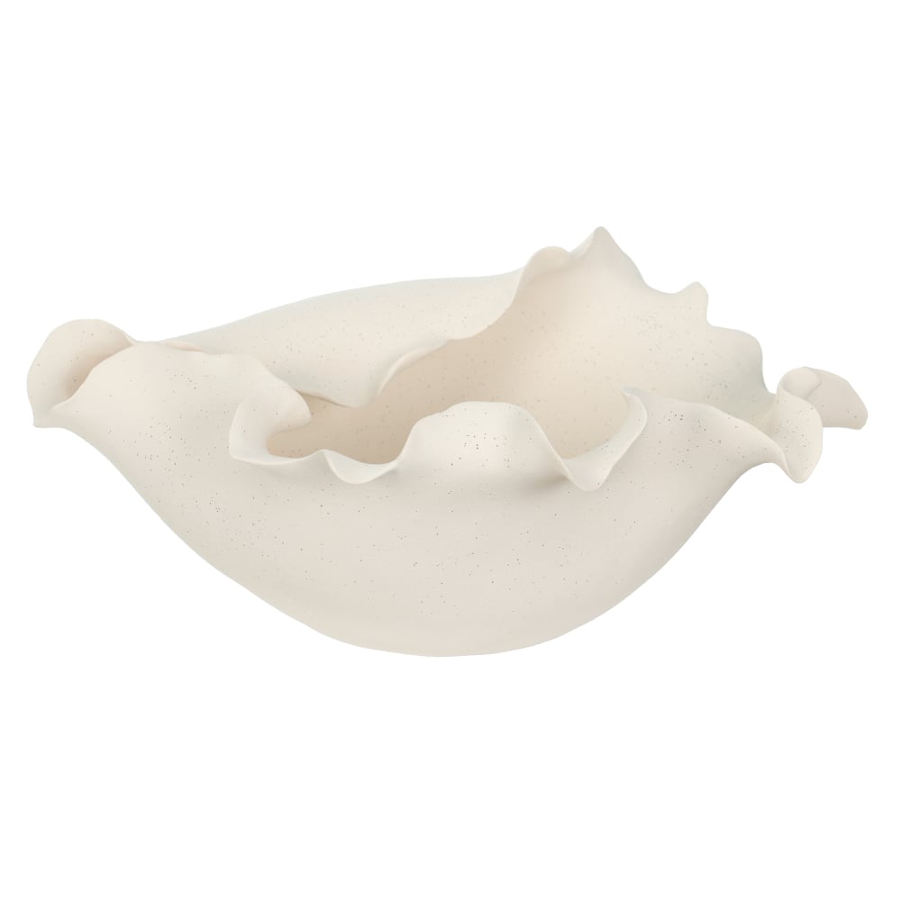 CENTRO DE MESA CERAMICA ORGANICO (OFF WHITE) 17X36,5X25,5cm