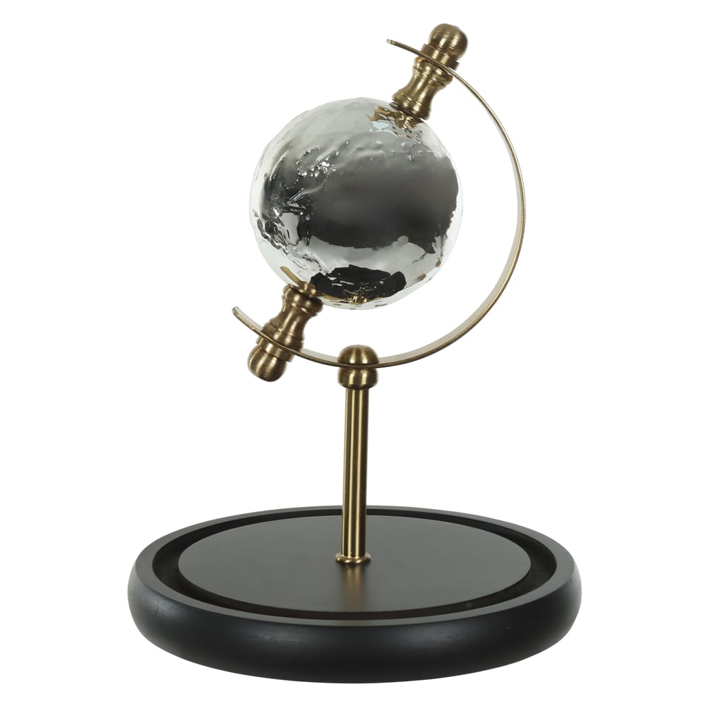 GLOBO DECORATIVO METAL (PRATA DOURADO) 24cm 17d