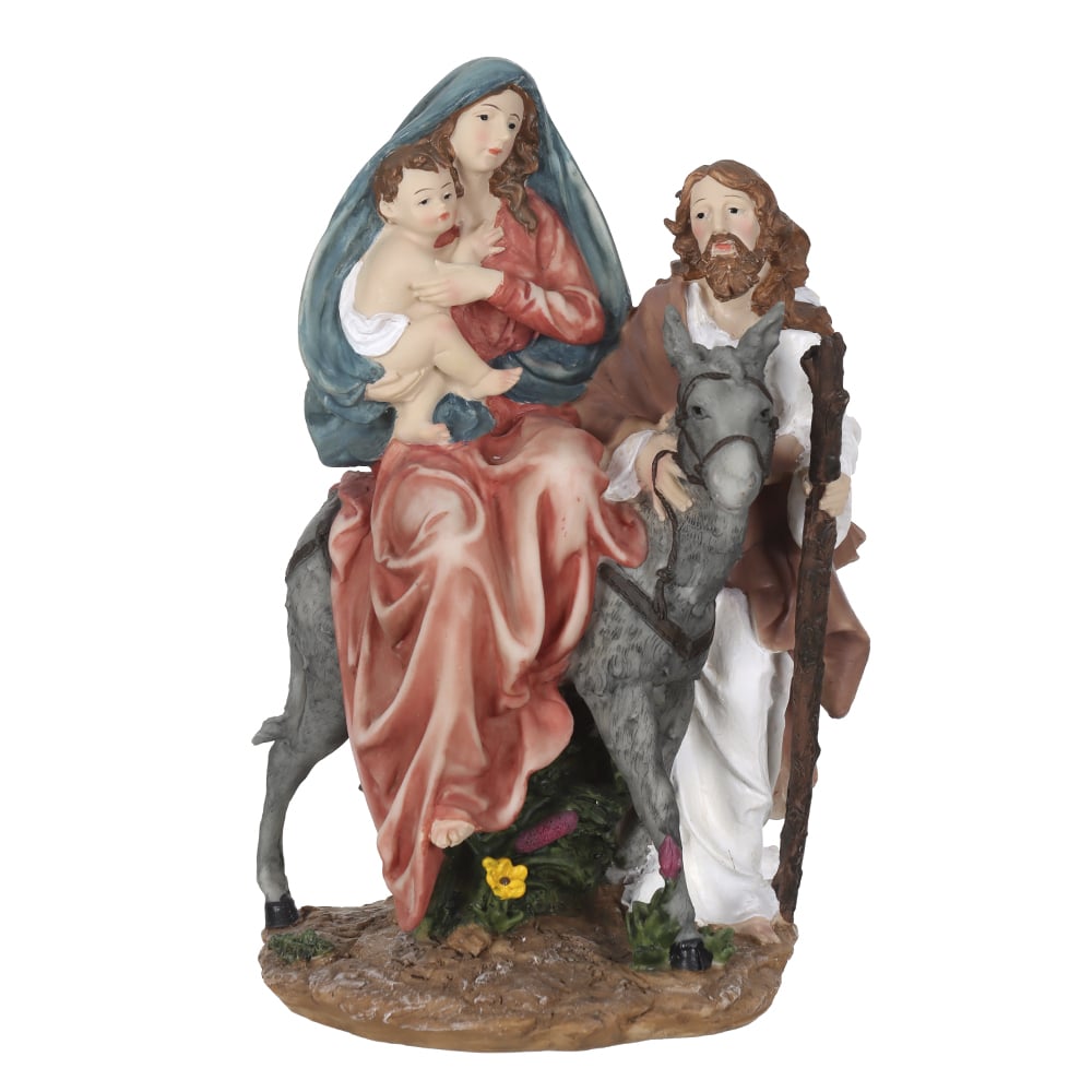 RESINA NATAL SAGRADA FAMILIA (COLORIDO) 26X13,5cm