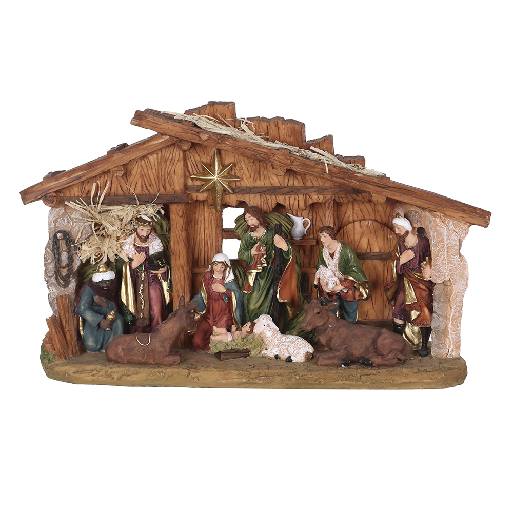 RESINA NATAL PRESEPIO (COLORIDO) 22X38cm