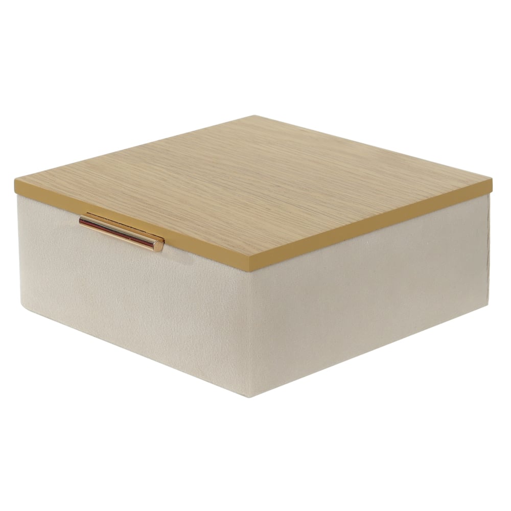 CAIXA DECORATIVA MDF TAMPO MADEIRA (FENDI) 6X15X15,5cm